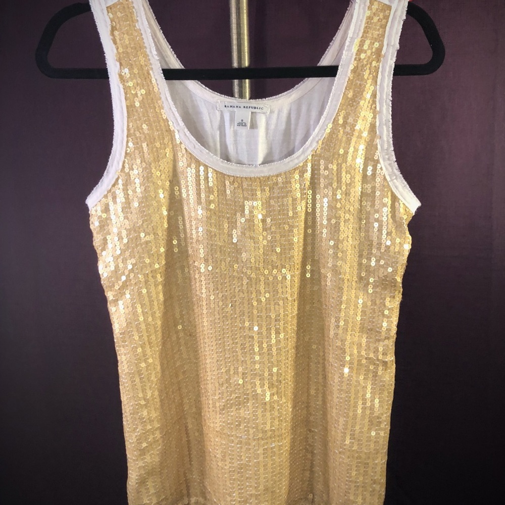 Banana Republic, Sequin Tank Top